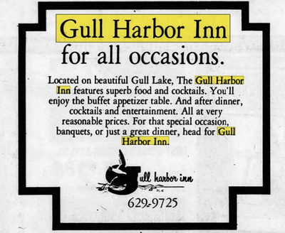 Gull Harbor Inn - Apr 1975 Ad (newer photo)